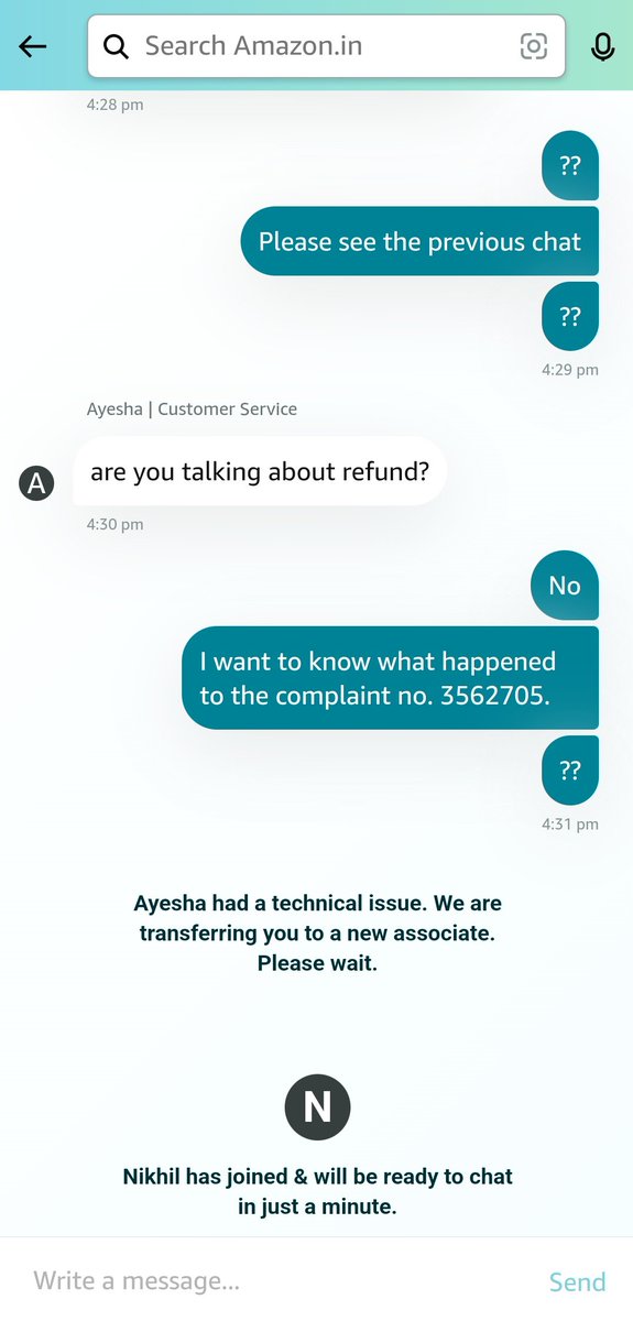 honeysach's tweet photo. @AmazonHelp And your employees are not able to solve the problem over the amazon app as well. Keep on changing within a minute. @amazonIN @AmitAgarwal https://t.co/qtkRmzhc3P