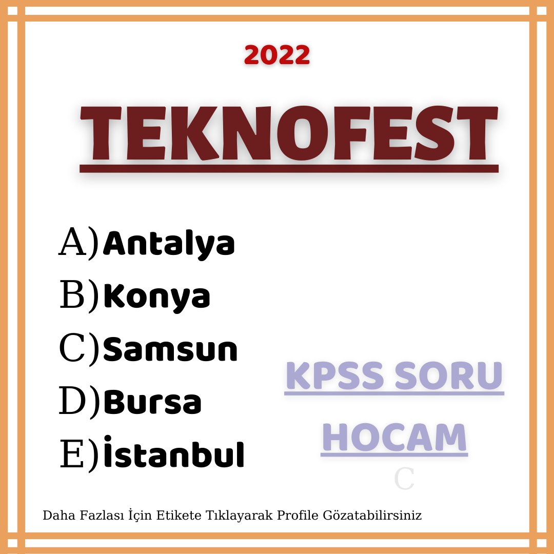 KPSS Soru Hocam tweet media