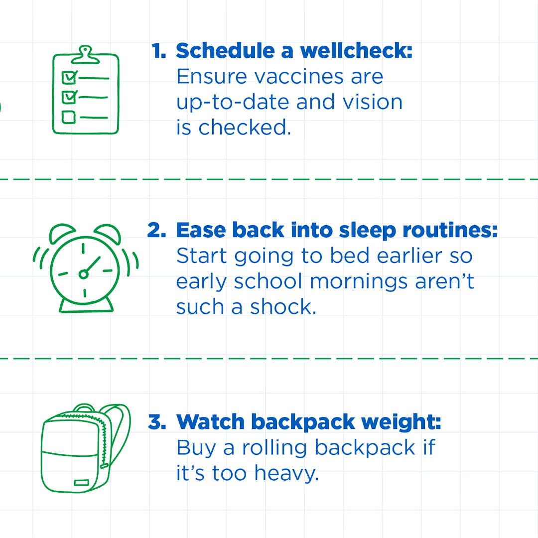 mercy_health's tweet photo. Checking off your child’s back-to-school list? Make sure the new school year gets off to a great start with these to-dos for their health and well-being!
#BackToSchoolChecklist #BackToSchool2022 https://t.co/yhi5xU7zfS