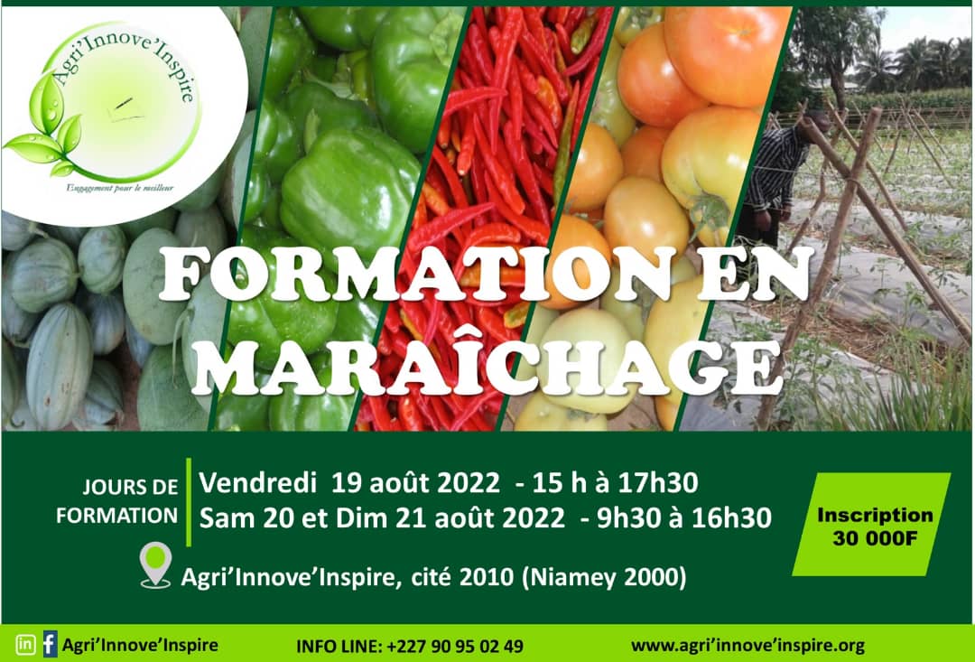 Etes-vous passionné de l'agriculture ? Avez vous un espace à la maison pouvant servir d'un petit jardin où produire vos fruits et légumes ? Votre projet de retraite est de "retourner à la terre? Avez un.e fils/fille en vacances qui ne fait rien ? Inscription WhatsApp le 90950249.