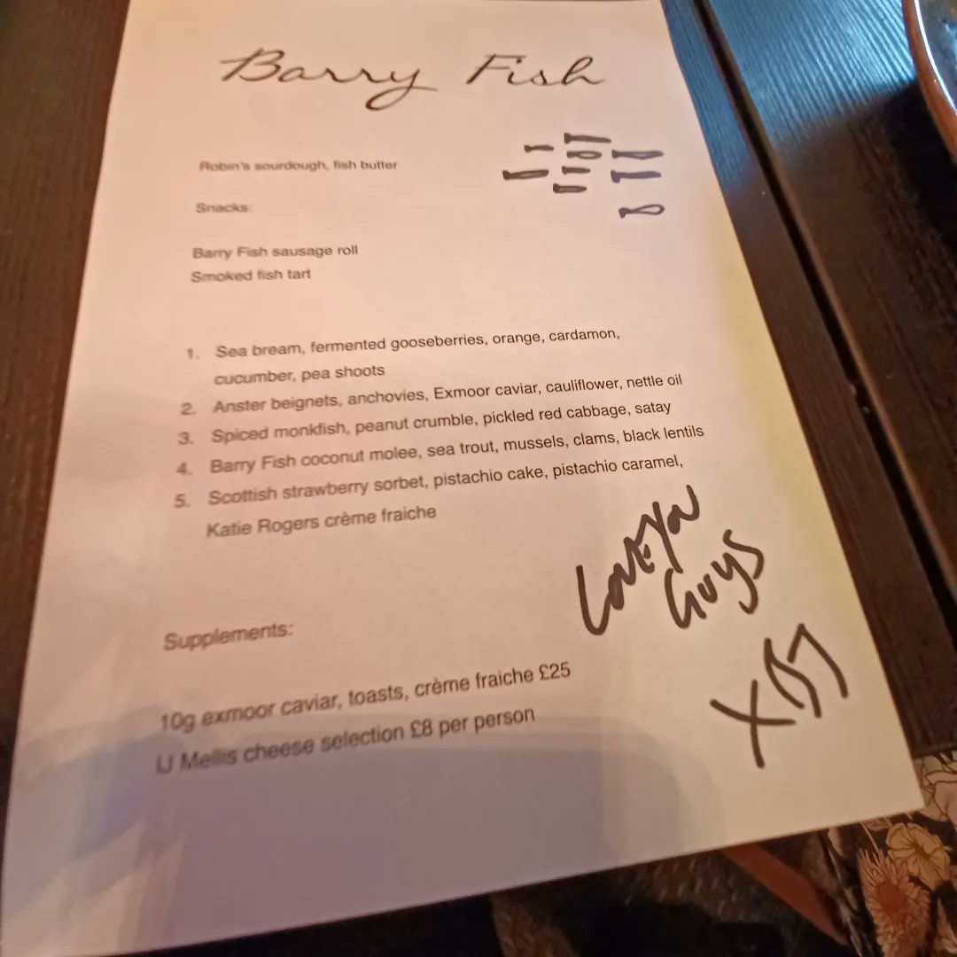 Millers64Edin's tweet photo. Amazing dinner last night #BarryFish @CaterbyBarryB food was superb as was the service. If you get the chance book to go limited availability so be quick.
The company of great friends was awesome to @alisonj_WATSON @bignic16 @ShonaC1963 https://t.co/h9RH0Oc5eg