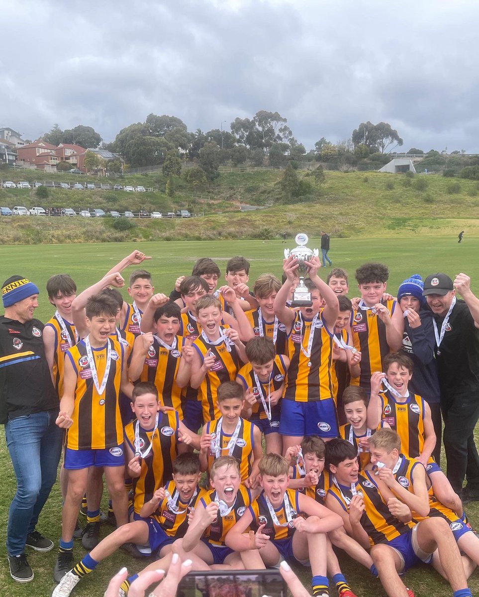 sbofc_juniors's tweet photo. Today our Under 14’s team coached by Mick Foley were the Grand Final winners against a very competitive Manor Lakes Team.
The final scores were St. Bernard’s 8.4.52 to Manor Lakes 5.6.36.
Well done boys! #wearestbernards #foreverstrong #upthepit https://t.co/pQh0AlmPer
