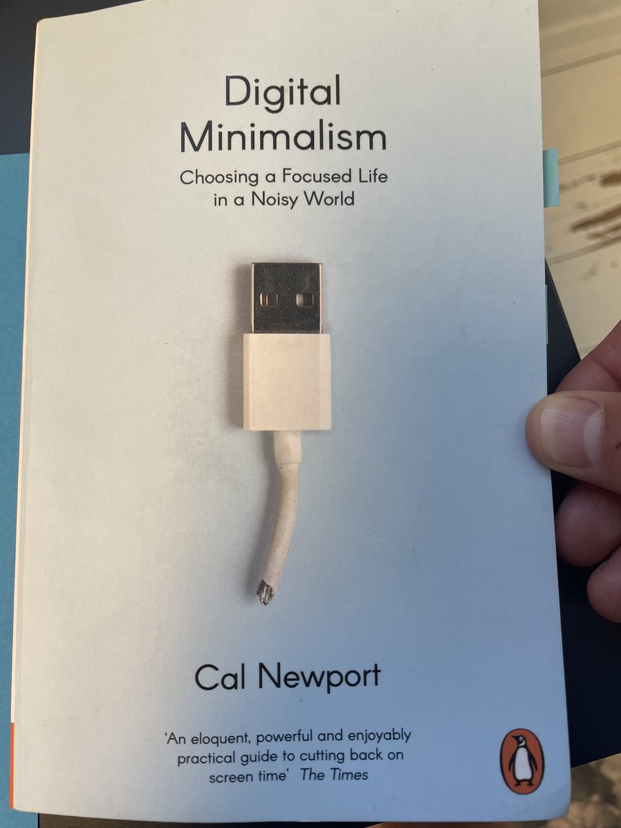 Digital Minimalism of Cal Newport is amazing! Kind of thinking about quitting Twitter too! 😂😂😅