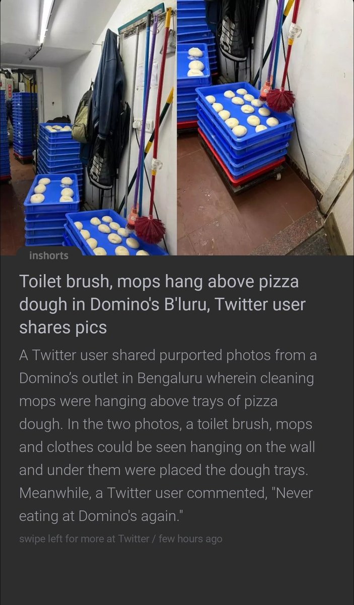 Priyanka_Gulati's tweet photo. .@dominos_india handle a feedback. Someone orders a meal, and is disappointed. It's better to send the right meal in the right way, than to be late and advertise your free pizzas. What makes it worse is this news from Bangalore. #bandominos @TOIFood https://t.co/y0MyzUJvQo