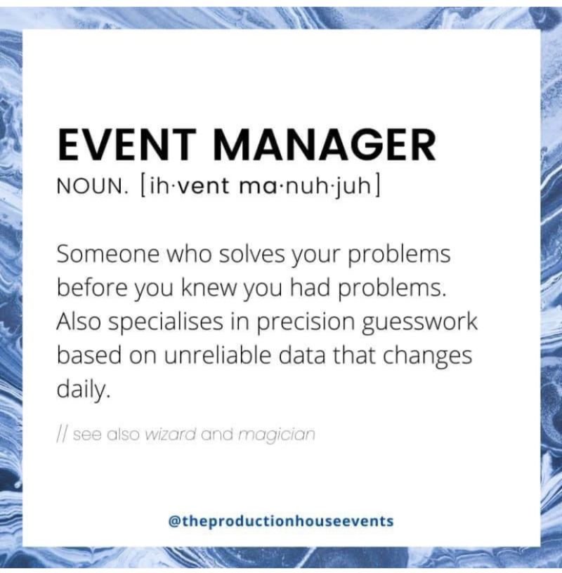 DevCleary's tweet image. If this isn’t an accurate description of our job #eventprofs I don’t know what is 😂

Source: @TPHEvents