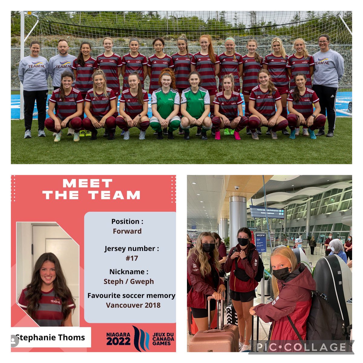 kathiethoms's tweet photo. And they are off !!!  After 3 years of training the time is here to represent NL at Canada Games. Good Luck to Stephanie and the rest of the NL Female Soccer team..we are so proud of you all and will be cheering for you this week⚽️❤️@SoccerNLSA @St_Johns_Soccer
📸 @NLDivisionX https://t.co/2PK4YrTYs1