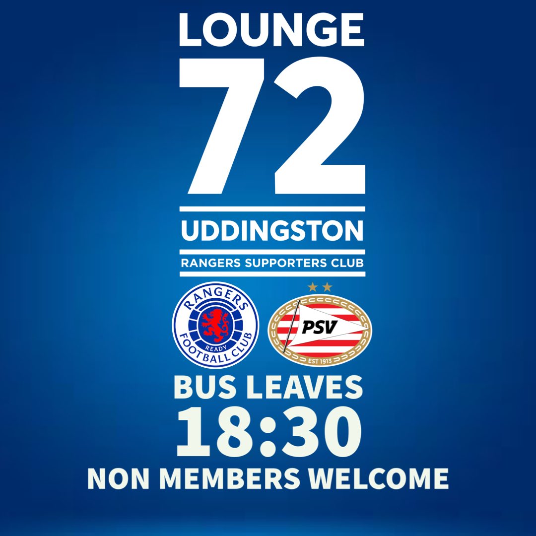 Another big night In Europe awaits! 🔴⚪️🔵

The bus will leave <a href="/lounge_72/">Lounge 72 Uddingston</a> at 6:30 on Tuesday with a pick up in bellshill at 6:15. 

If you would like to reserve a seat on the bus please contact the page via direct message. 

Rw