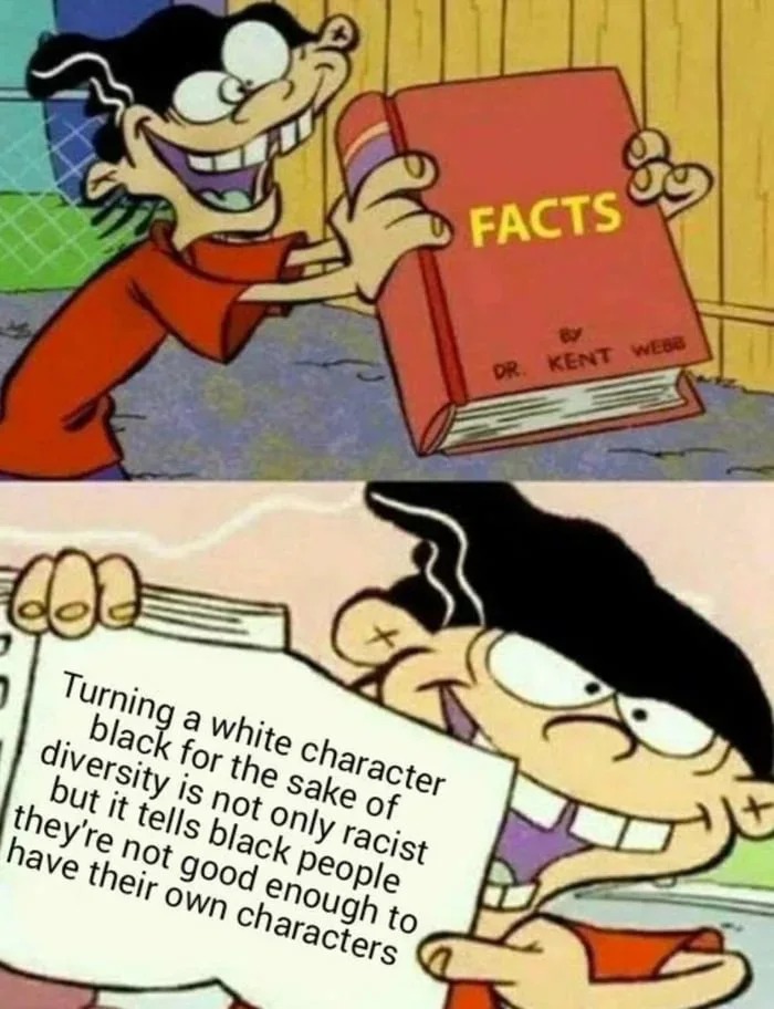 ThreepioZee's tweet photo. Tokenism is bad. https://t.co/ug24EmHpzI