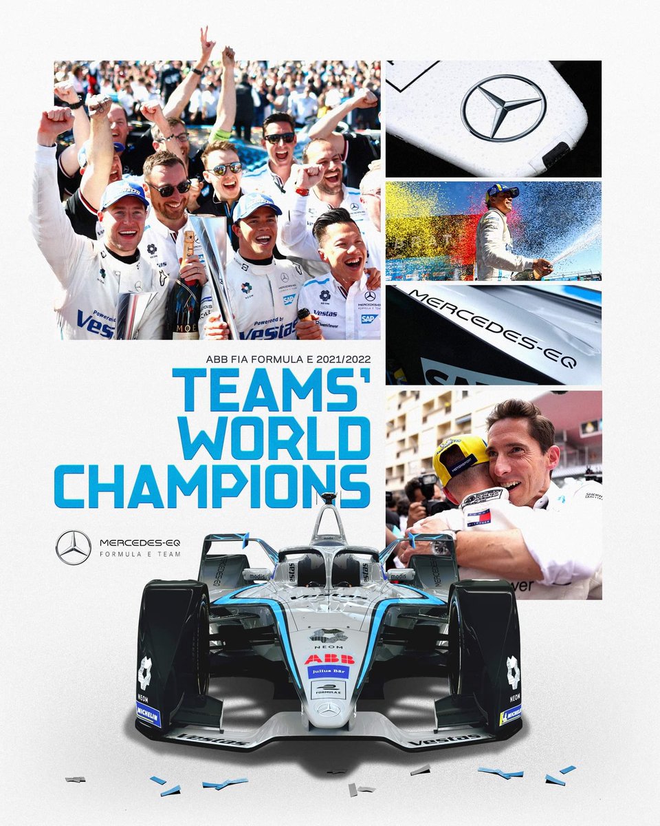 MB_Club_Spain's tweet photo. Felicidades al @MercedesEQFE por los dos Títulos Mundiales conquistados hoy en Seúl, en la última carrera de la temporada de la @FIAFormulaE :
Campeones del Mundo de Equipos y Pilotos, con @svandoorne !! 👏🏼👏🏼🏆🏆😊

#ABBFormulaE #SeoulEPrix #WeDriveTheCity https://t.co/ouaVkrsaRS