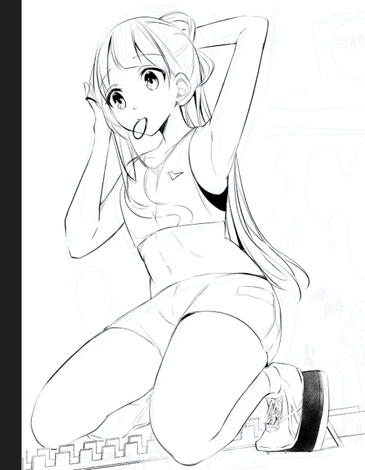 本編全く陸上と関係ない話だけど好きだから描いたコマ 