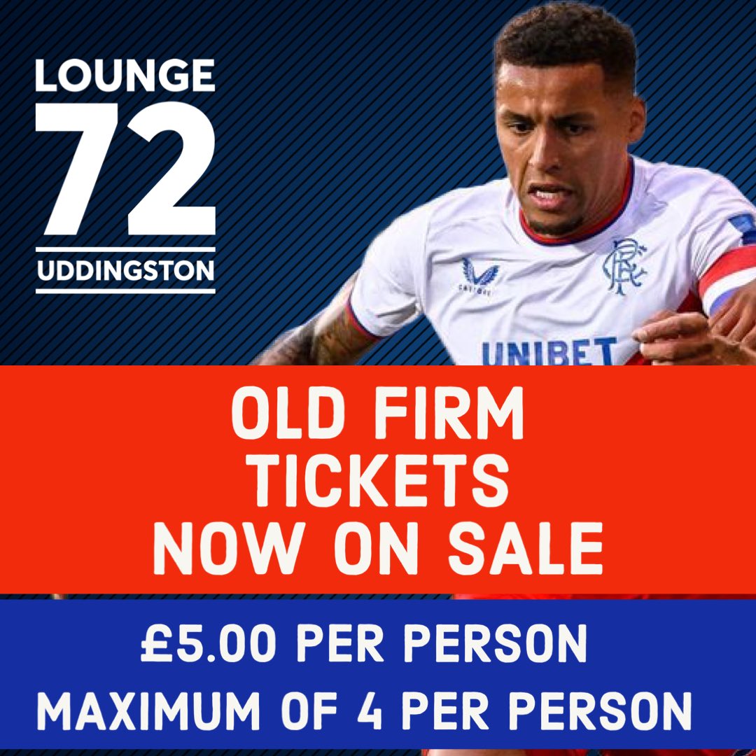 OLD FIRM TICKETS NOW ON SALE
£5 A TICKET - MAXIMUM 4 PER PERSON

You need to come in to the bar to buy your tickets, we can’t reserve them online or via messenger due to high demand.

Tag your mates and head over and get your tickets quick.