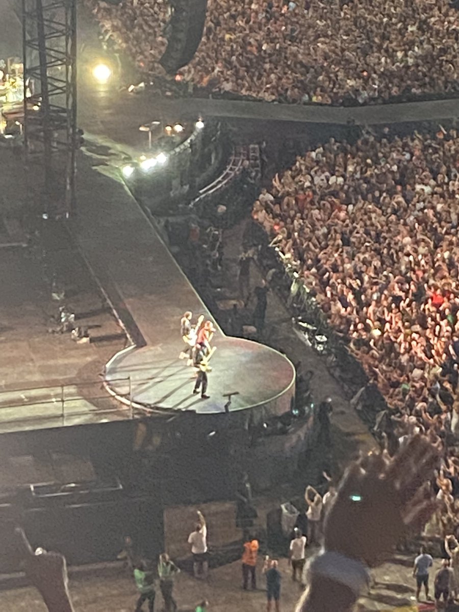 BallLiz's tweet photo. Bucket list ✔️ @coldplay Wembley last night. Cancelled train, heatwave, double booked seats, better view of back stage than front of stage, driving through the night - but so worth it! Awesome experience! Look at @ball_phil’s smile! #ColdplayWembley #goosebumps #higherpower https://t.co/KHhunIPkY2