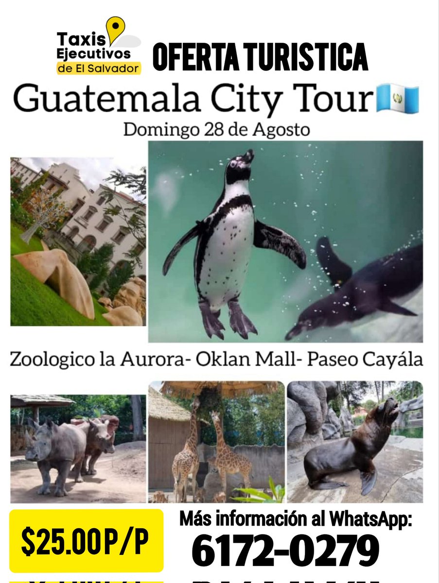 📣🌏 TURISMO: Visita Guatemala 28 de agosto. Reserva ya, cupos disponibles!!! #turismoelsalvador #ViajeSeguro #elsalvadortravel #taxiejecutivo #hotel #Aeropuerto #surfcity