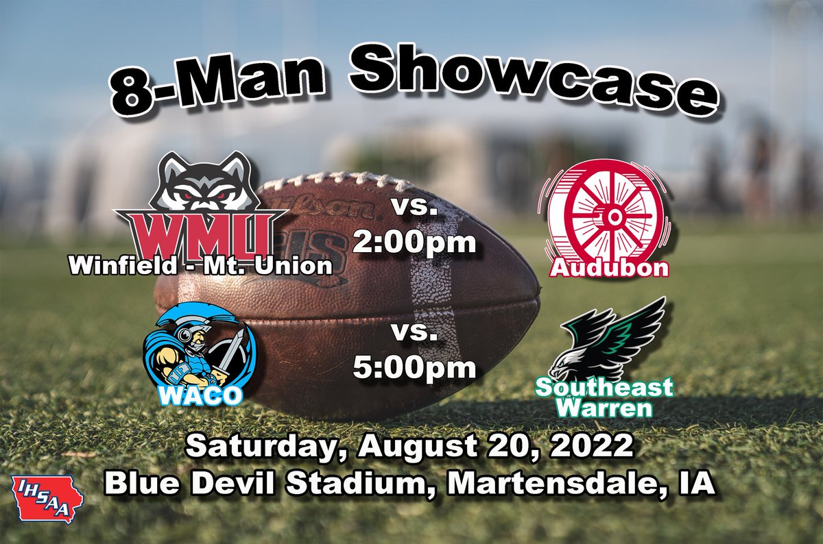 cmedeker's tweet photo. Game week.   Plan on going to Martensdale for two great games.  @scottmccarty12 @WheelersFB @SEWWarhawks https://t.co/SWeskudYOi