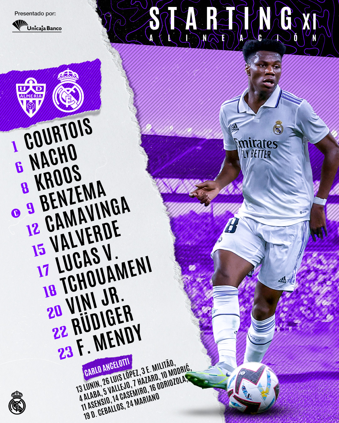 Cronología de real madrid contra ud almeria