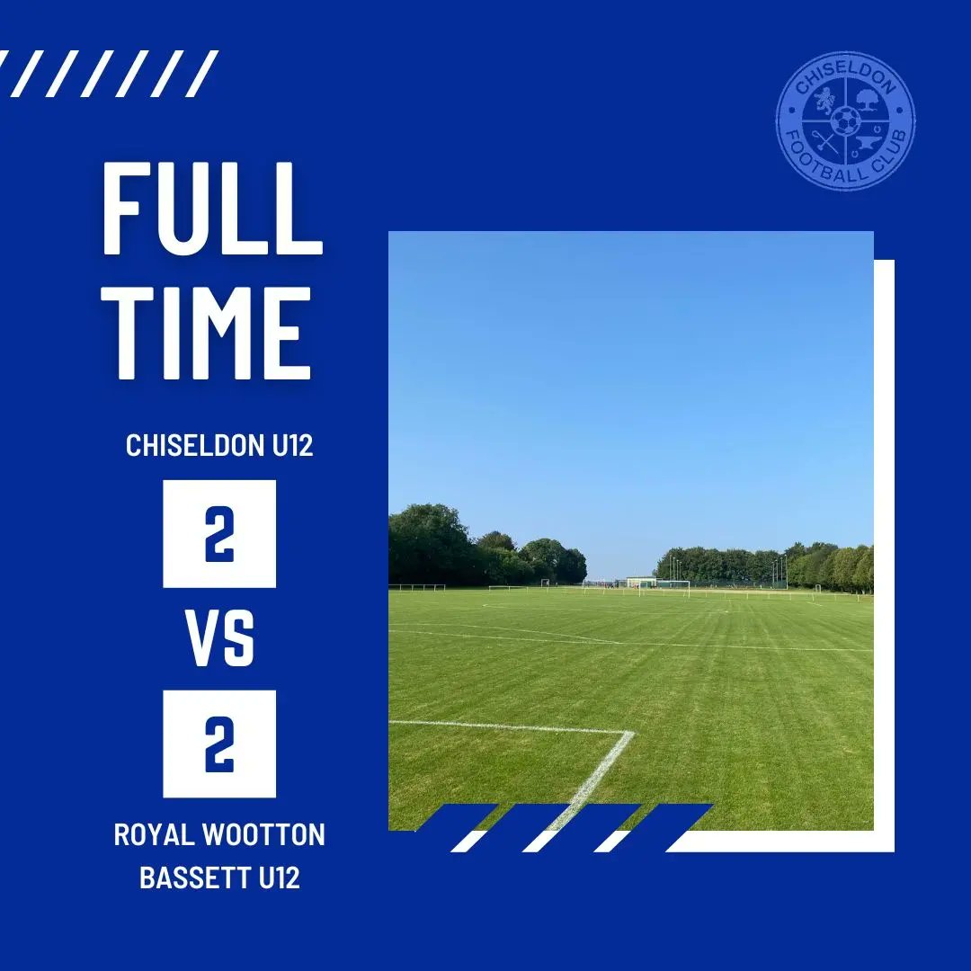 chiseldonfc's tweet photo. Big well done to our U12s who drew 2-2 with Royal Wootton Bassett this morning.
It was a hard game in hot temperatures, but the boys did a great job. Well done to Will Jones who was our chosen Man of the Match.
#teamchissy #chiseldonfc #football #swindon #youthfootball https://t.co/i6ljauB1hu