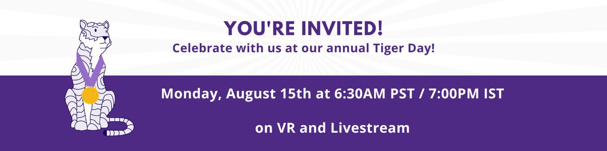 Larvol's tweet photo. LARVOL turns 18 tomorrow!
As we celebrate this occasion, we would love to have you join, our virtual event, the 7th Annual Tigers' Day on August 15th starting at 6:30am PT/7:00pm IST.
#LARVOL #remotealways #VRfirst #annualdaycelebration #Tigersday #SemperTi #anniversary https://t.co/MNGMoVmNoe