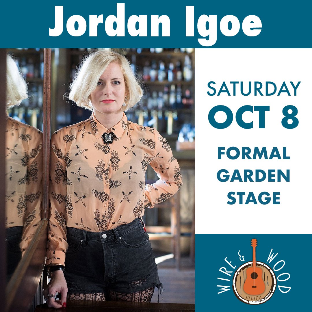 Charleston, South Carolina-based singer-songwriter Jordan Igoe performs on Oct 8. This artist's soulful vocals and alt-country-folk-rock sound emerged more than 10 years ago when she started her solo career.   Igoe writes catchy, heartfelt songs steeped with southern influences.