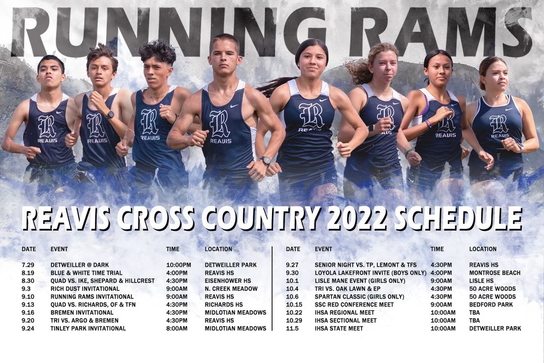 Juracka_PE's tweet photo. Here comes the running rams! Our 2022 season schedule is here! #runningrams 🏃🏽 🏃🏽♀️ 🐏 https://t.co/J58VqhYyzy