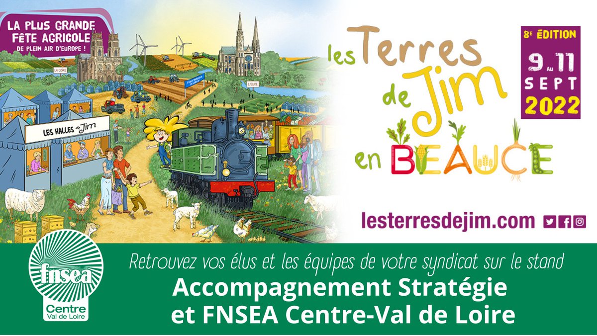 fnsea28's tweet photo. On y sera !🥳

Venez nous rencontrer sur notre stand les 9, 10 et 11 septembre à Outarville ! 

#TerresdeJim #jimbataille  #fete #agriculturemonfutur #TourVibration #FNSEA #convivialite https://t.co/ejbaz9x4m3
