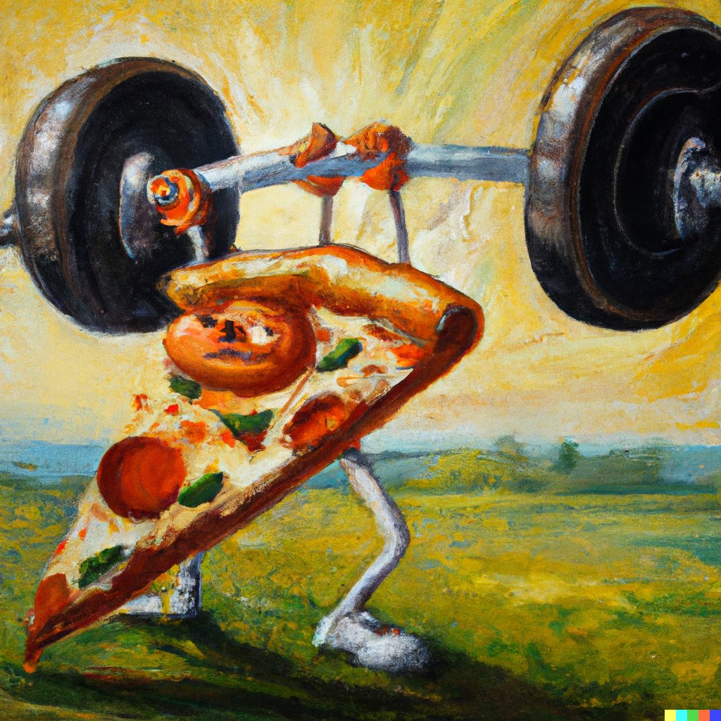 How pizza's bulk up in the summer🍕🏋🏼 #dalle
