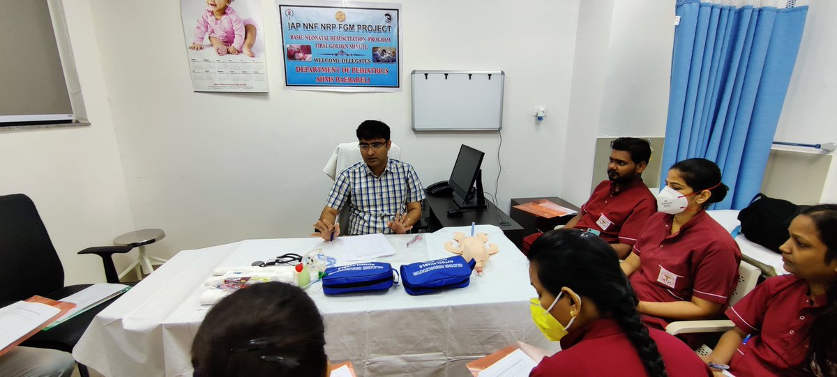 DrMritunjay99's tweet photo. Conducted 1st IAP-NNF NRP FGM workshop for residents and nursing officers at AIIMS Raebareli @aiims_rbl #IAP #NNF #Firstgoldenminute #NRP https://t.co/u5V5Kyxxie
