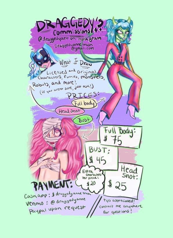 draggedyanne's tweet photo. My commissions are open! ❤️✨ please retweet to help a trans artist! https://t.co/L6JznQgW1Y