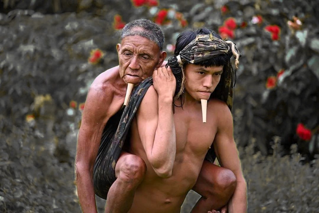 narayamoga's tweet photo. Feliz dia dos pais!
Momento mais marcante de 2021, em que Tawy Zoé carrega o pai Wahu Zoé para a primeira vacina contra a covid-19. levou, em suas costas, por 6 h floresta a dentro com morros, igarapés e obstáculos até a base. Feito a vacina, andou por mais 6 h até sua aldeia. https://t.co/nR1QYAp1QD