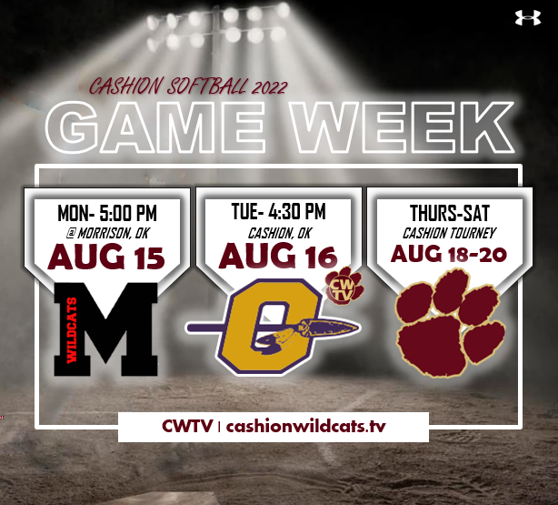 TvCashion's tweet photo. SOFTBALL GAME WEEK!  Coach Chambers &amp; the bunch with another busy week!  Make sure to come out and support the team this week &amp; definitely this weekend as the Cats host their annual tournament!

#CHaSinGOLD #LEGGO @kourtneyann21 https://t.co/Bp4mR9h9F6
