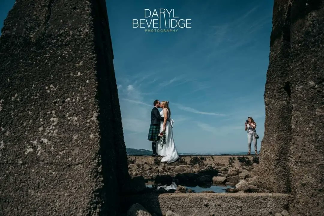 BeveridgeDaryl's tweet photo. Yersterday's wedding of Becky &amp; Chris at Cramond Kirk Carberry Tower Cramond Beach was a scorcher unlike this afternoon with all that down pour &amp; thunder &amp; lightning.

I had an absolute blast with amazing couple, friends, family &amp; suppliers. https://t.co/wSSHfUzLw0