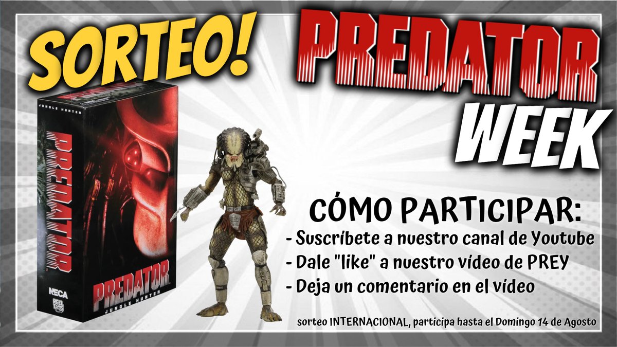 Aprovecho para recordar que estamos sorteando un PREDATOR JUNGLE HUNTER de neca en nuestro canal de youtube!!⬇️⬇️ Último día para participar!!
youtu.be/HeKqTXtow4I