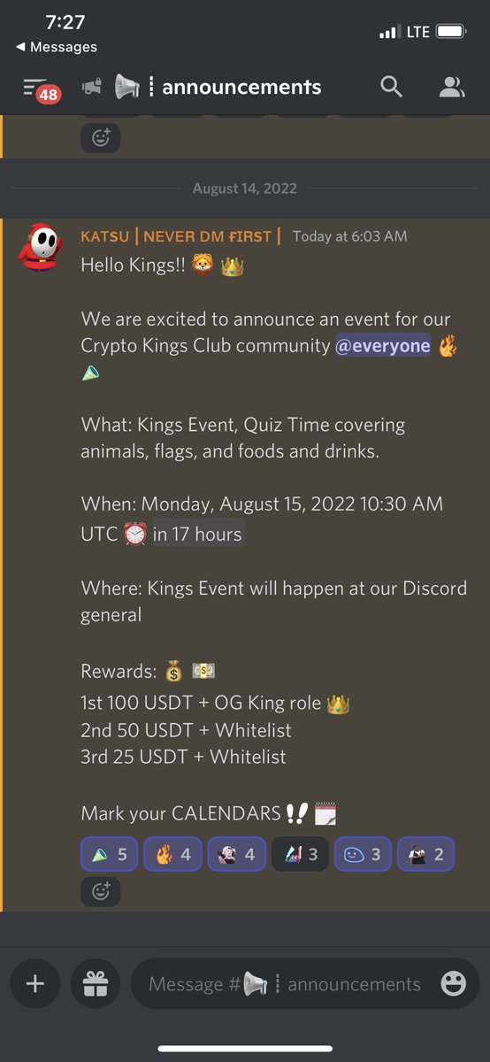 CryptoKingsClub's tweet photo. #Announcement 🎙 join us on #Discord for our next event!  👏🏾👏🏾    Read all the Details 👇🏽                     https://t.co/JhVYu3fyGg https://t.co/kJxKD2rxKe