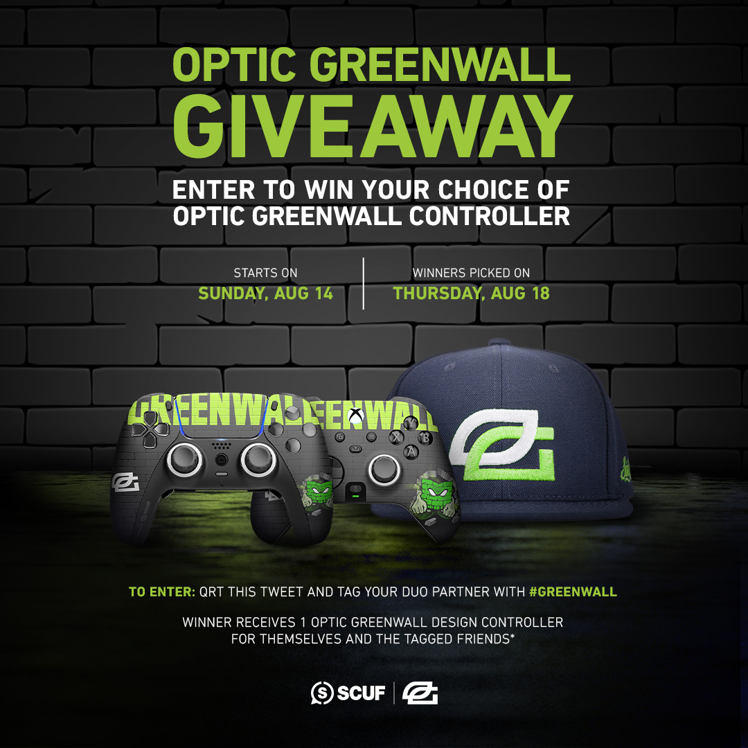 Who's ready for an OpTic Day giveaway? Enter for a chance to win this Limited Edition SCUF <a href="/OpTic/">OpTic</a> GreenWall controller! #OpTicDay