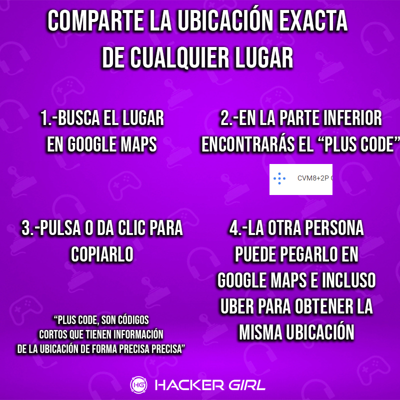 HackerGirlMx's tweet image. #Hackers #GoogleMaps tiene una función llamada #PlusCode donde es posible compartir la ubicación exacta y así no tener problemas de ubicación. ¿Ya lo han usado?