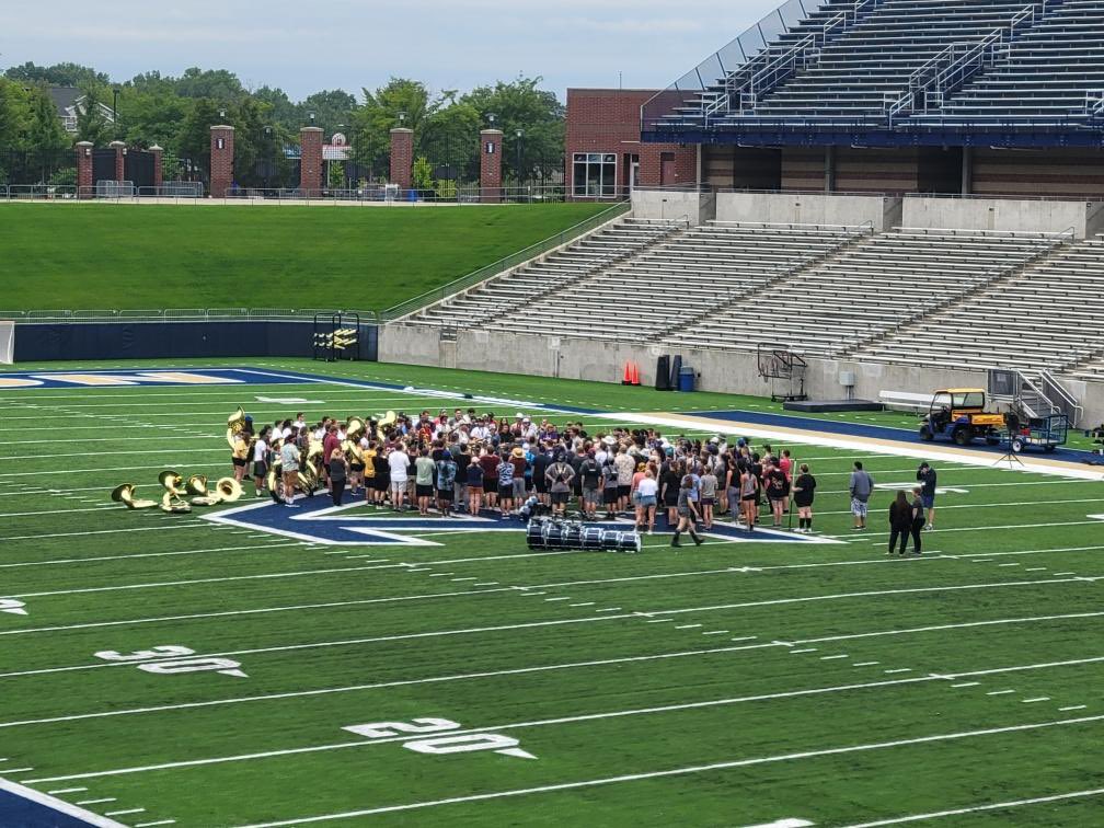 MSchrembeck's tweet photo. Dropped @RobertSchrembe1 off at @marching110 @ohiou yesterday-today checking out @em_schrem with @uakronmusic #OhiosPride Marching Band!Proud Parents for sure. @RSchrembeck #Baritones https://t.co/tIyuWb5VTv