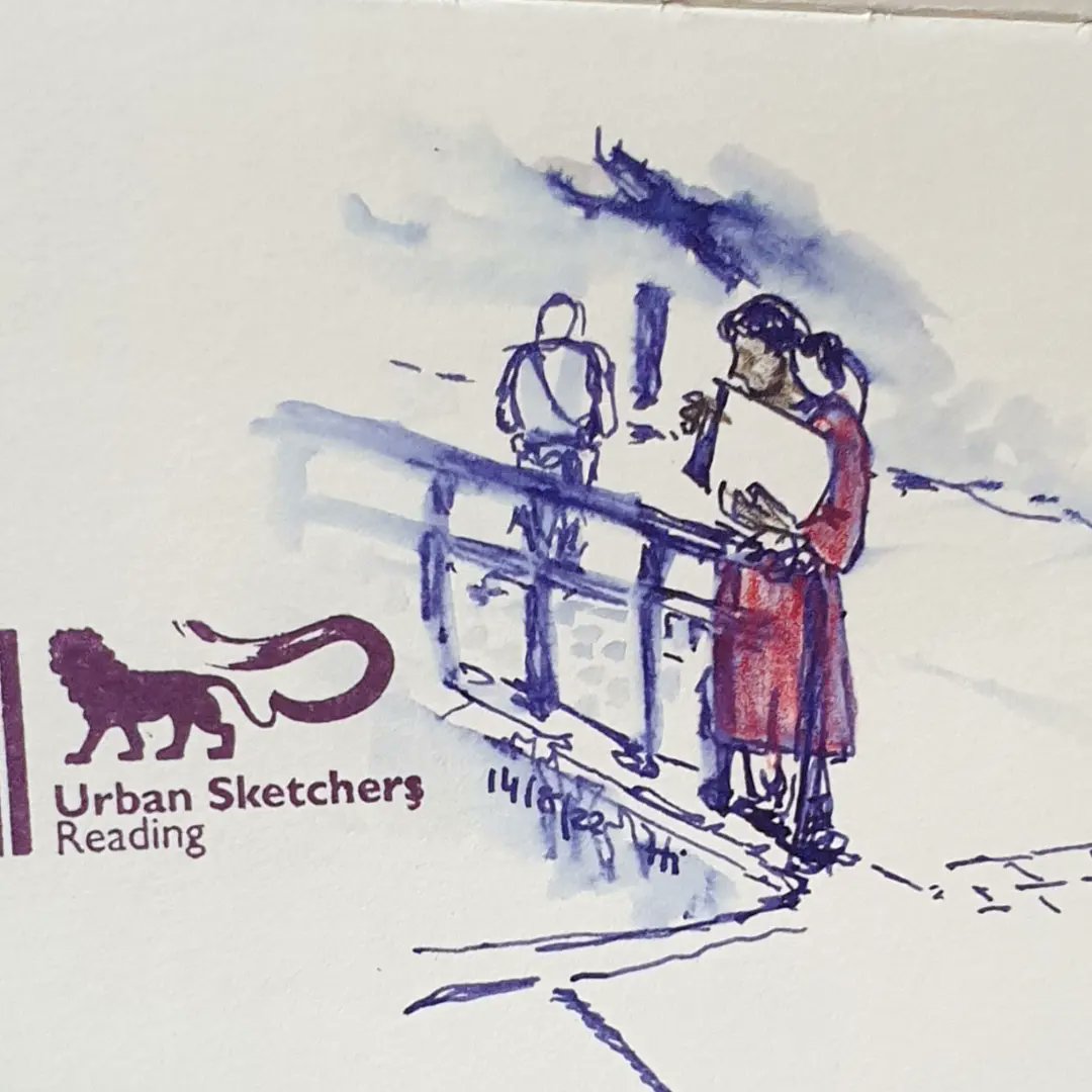 humajehan's tweet photo. Fun afternoon #urbansketching by Caversham Weir today with @rdgsketchers #rdguk #uskreading #usk. Thanks to @NSchofieldArt for organising today's do. https://t.co/mu84JgOyi7