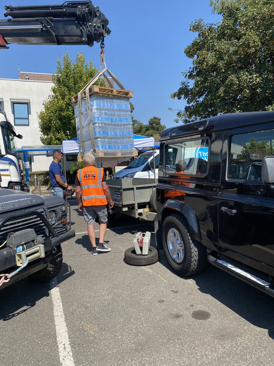 So the #team have been out in #cranleigh for <a href="/SurreyCouncil/">Surrey County Council Customer Services</a> and <a href="/thameswater/">Thames Water 💧</a> making sure those that need it most have #water delivered to them by our #volunteer army. We were even kindly mentioned in ITV news. #volunteer #4x4response 

itv.com/news/meridian/…