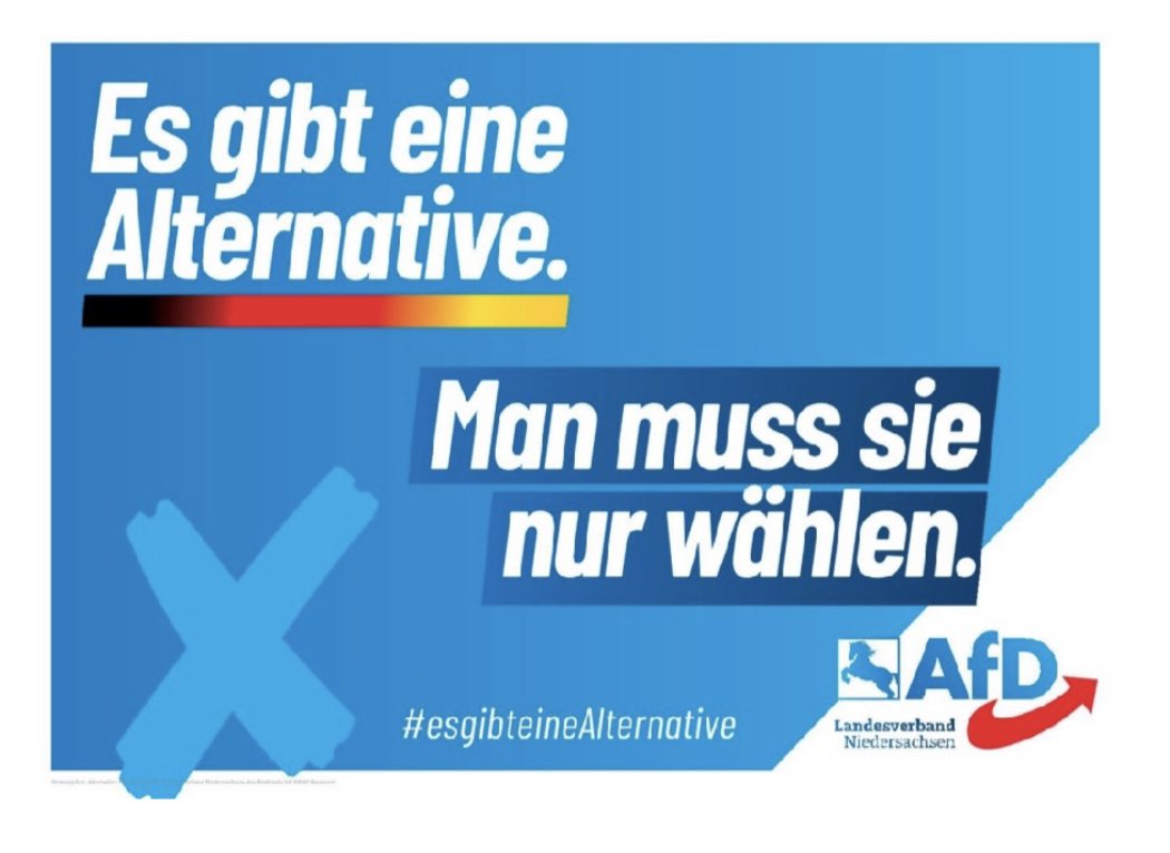Am 9. Oktober ist Landtagswahl. 
#EsgibteineAlternative #AfD