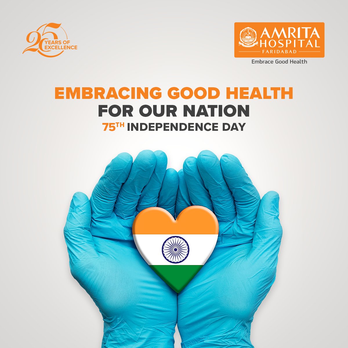 amritafbd's tweet photo. Let's celebrate our 75th Independence Day with good health!
Carried with care, adorned with pride, and surrounded by love.
#EmbraceGoodHealth #Amritahospital #Independenceday #75independence #amritahospitals https://t.co/tz2iHSrGgh