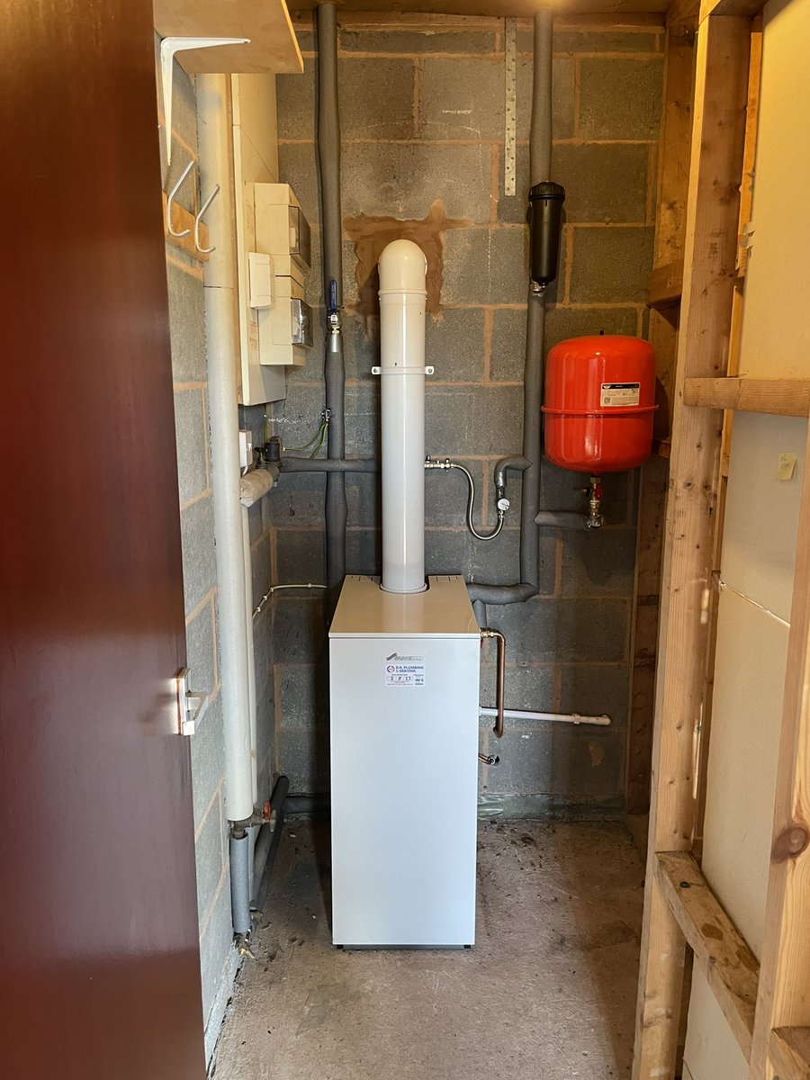 Before, during &amp; after on Worcester oil boiler installation this week