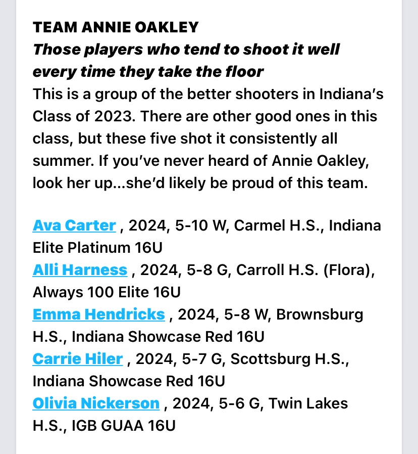 Thank you!! <a href="/PGHIndiana/">Prep Girls Hoops Indiana</a> 
Great summer playing with @INELITEPLAT  @IndianaEliteWBB