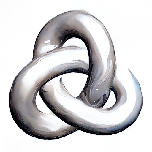 OakOrobic's tweet photo. A trefoil knot after #paintpourdiffusion #paintpour #discodiffusion https://t.co/lAKZp82yr4