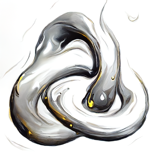 OakOrobic's tweet photo. A trefoil knot after #paintpourdiffusion #paintpour #discodiffusion https://t.co/lAKZp82yr4