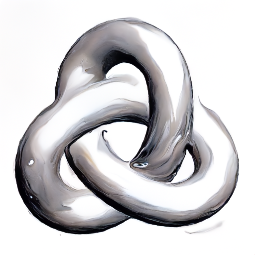 OakOrobic's tweet photo. A trefoil knot after #paintpourdiffusion #paintpour #discodiffusion https://t.co/lAKZp82yr4