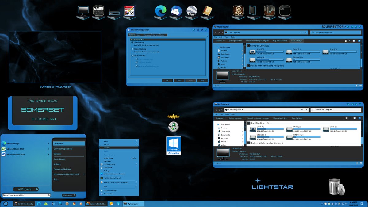 WinCustomize's tweet photo. Somerset is a recently updated WindowBlinds theme from LightStar. The blue color scheme makes this one a must have. 
#wincustomize #windows #windowblinds #stardock
Download:  https://t.co/7VdKc1JHJS https://t.co/gFW4TsbMth
