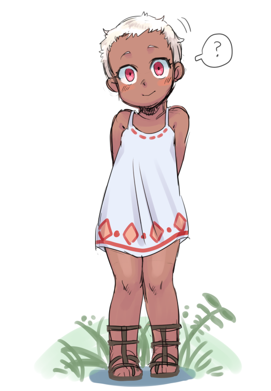 どっかの島の現地の子っぽい服装が似合いそうだと思った。「ひとけがない裏路地連れてって」とお願いしたら疑う事無く笑顔で連れて行ってくれそうな。 