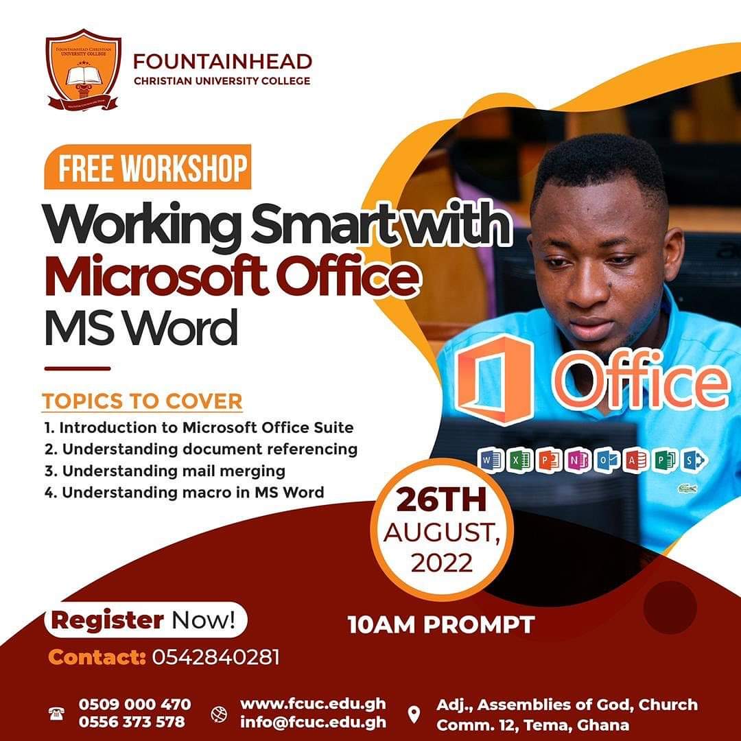 fountainhead_cc's tweet photo. “Become a certified IT professional in just 8 weeks”
Join our work smart free workshop and make and covert it into money.
Send us a dm for more information https://t.co/T86L3m3qvU
