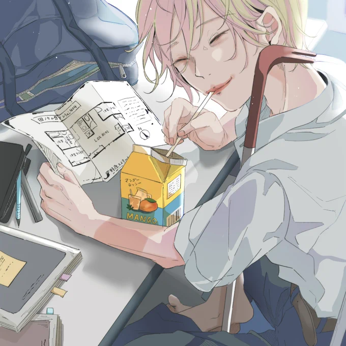 マンゴーラッシー#イラスト #お絵描き #オリキャラ 