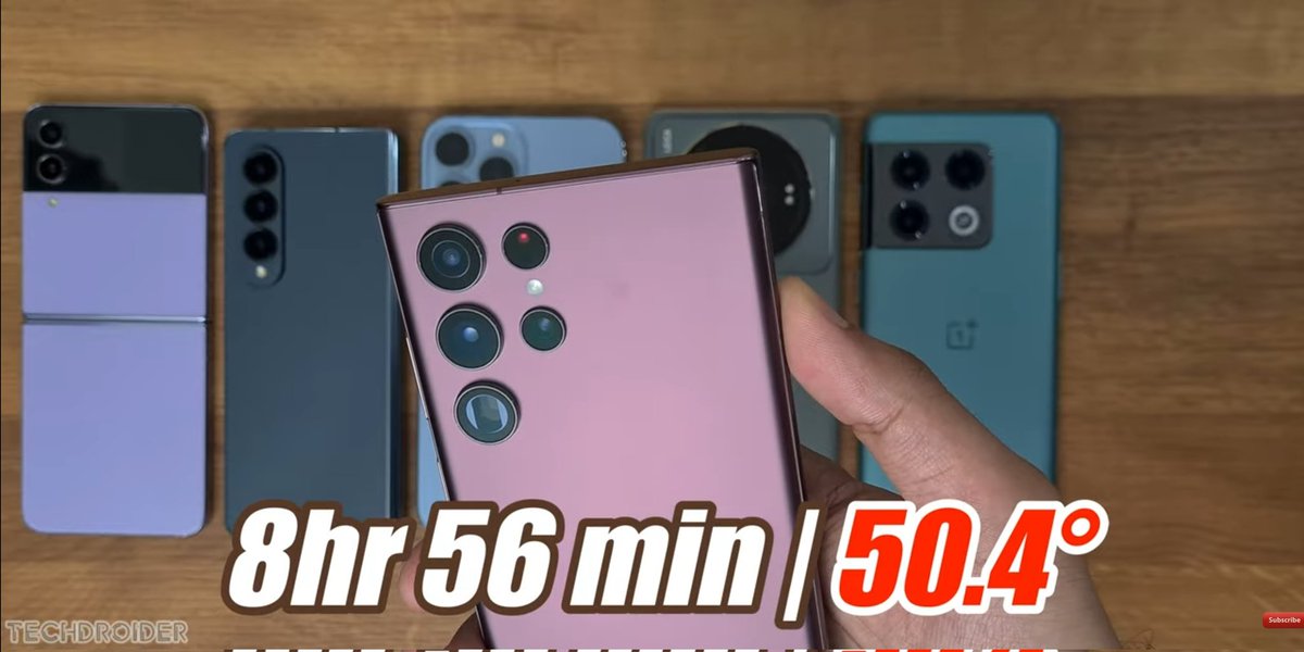 MondalAronya's tweet image. Honestly it was surprising to see the flip 4 and fold 4 outlast the s22 ultra
I guess the sd8+ gen 1 really did wonders for them.
Credit:@techdroider