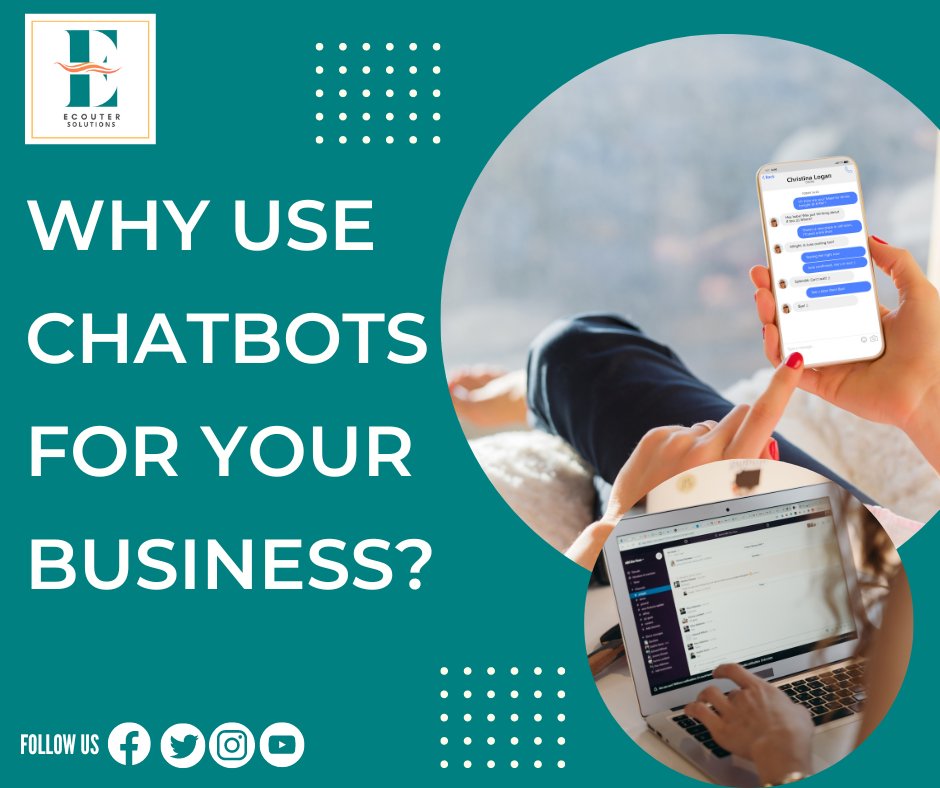 EcouterSolution's tweet photo. Chatbots are an emerging market, but they’re also creating promising new opportunities for businesses. Give your customers a personal experience by using a chatbot to answer questions, provide information, and even take orders. 🌼🌼 https://t.co/VzCEpSumwI
